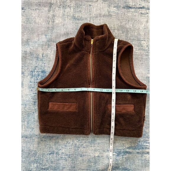 Vintage Lago & Rosie's Red Orange Dress With Matching Brown Vest Large - Picture 11 of 12